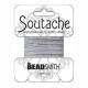Beadsmith soutache koord 3mm - textured Metallic matte silver